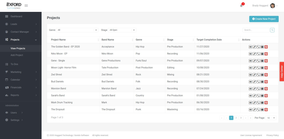 screenshot of Sonido Software